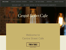 Tablet Screenshot of centrestreetcafejp.com